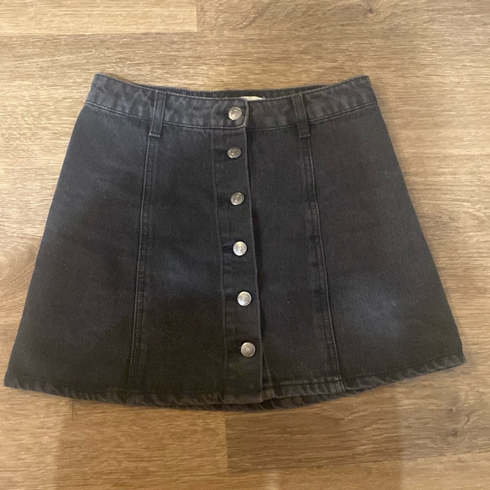 Black jean skirt